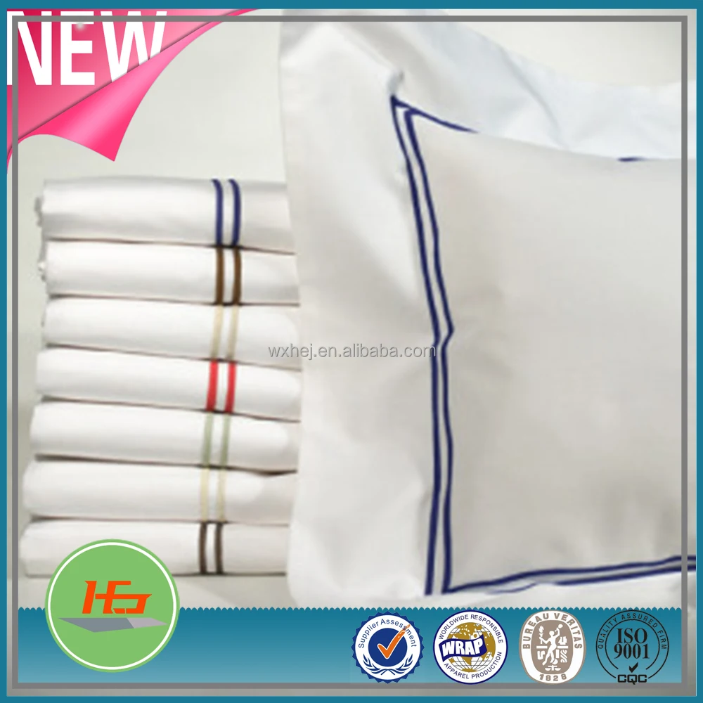 Белый queen size hotel вышитые наволочки