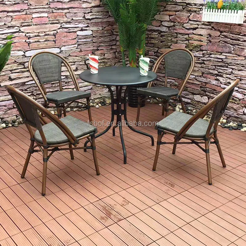 restaurant dining set round table and modern chairs tesla stackable chair for outdoor cafe shop furniture round table square