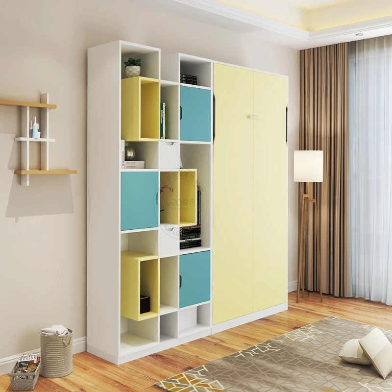 New design free stand wall beds modern high gloss vertical murphy bed with adjustable feet