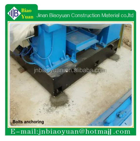 installation of heavy machinery grouting materials