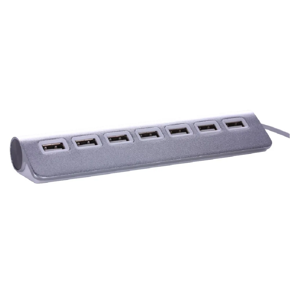 New Aluminum Alloy High Speed 7 Ports USB 2.0 HUB Adapter Transfer Speed Up to 480M bps Mini USB Hub