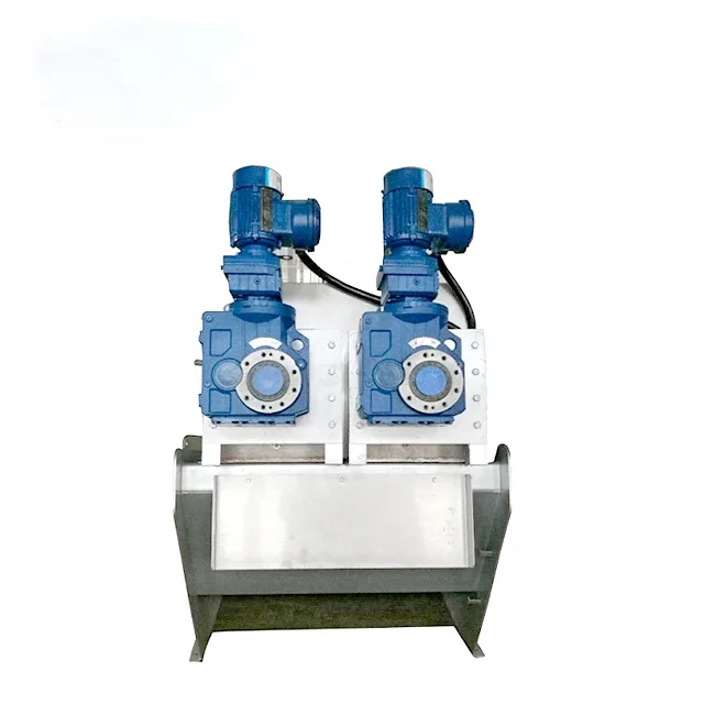 Screw press sludge dewatering machine for sludge dewatering
