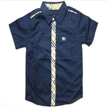 Boys shirts lovely cotton short sleeves shirts boy shirts England style kids clothes high quality plaid