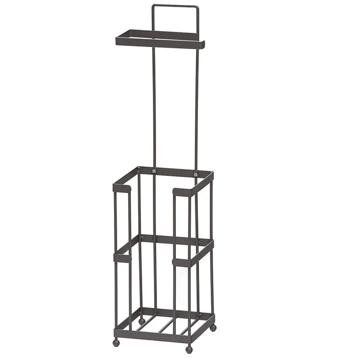 Freestanding Toilet Paper Roll Holder Metal Toilet Paper Roll Holder with Shelf OEM ODM Toilet Paper Holder