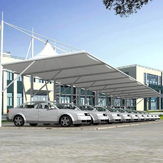 
Car Parking Tension Membrane Structure Construction. 