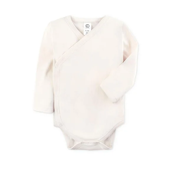 
whosale button long sleeve organic cotton new born clothes baby bodysuit rompers 