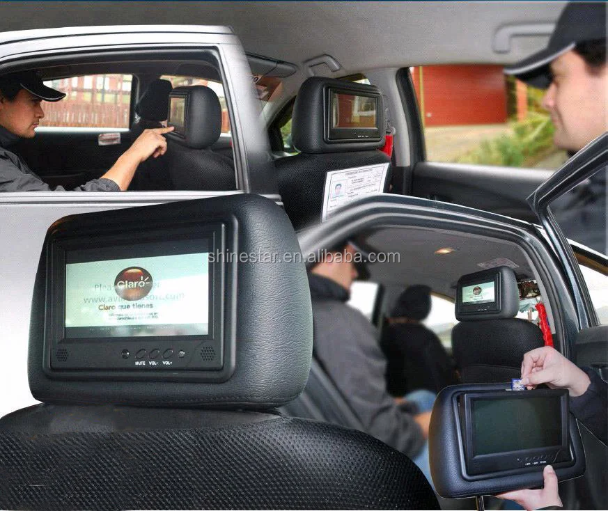 IR body sensor 9 inch TFT LCD car cab taxi headrest 4G wireless network advertising touchscreen monitor with APK software