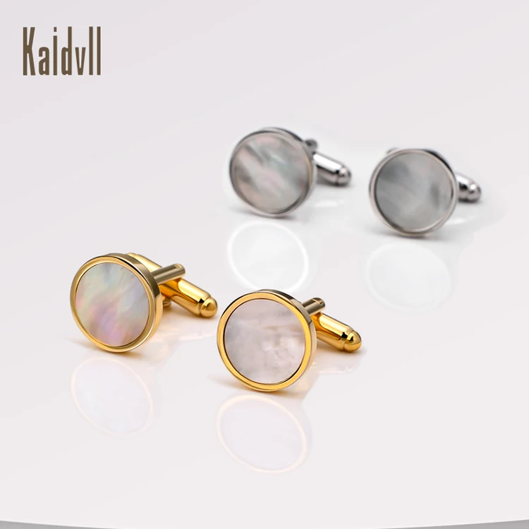 Мужские запонки, запонки или зажимы для галстуков, золотистые и Серебристые круглые запонки