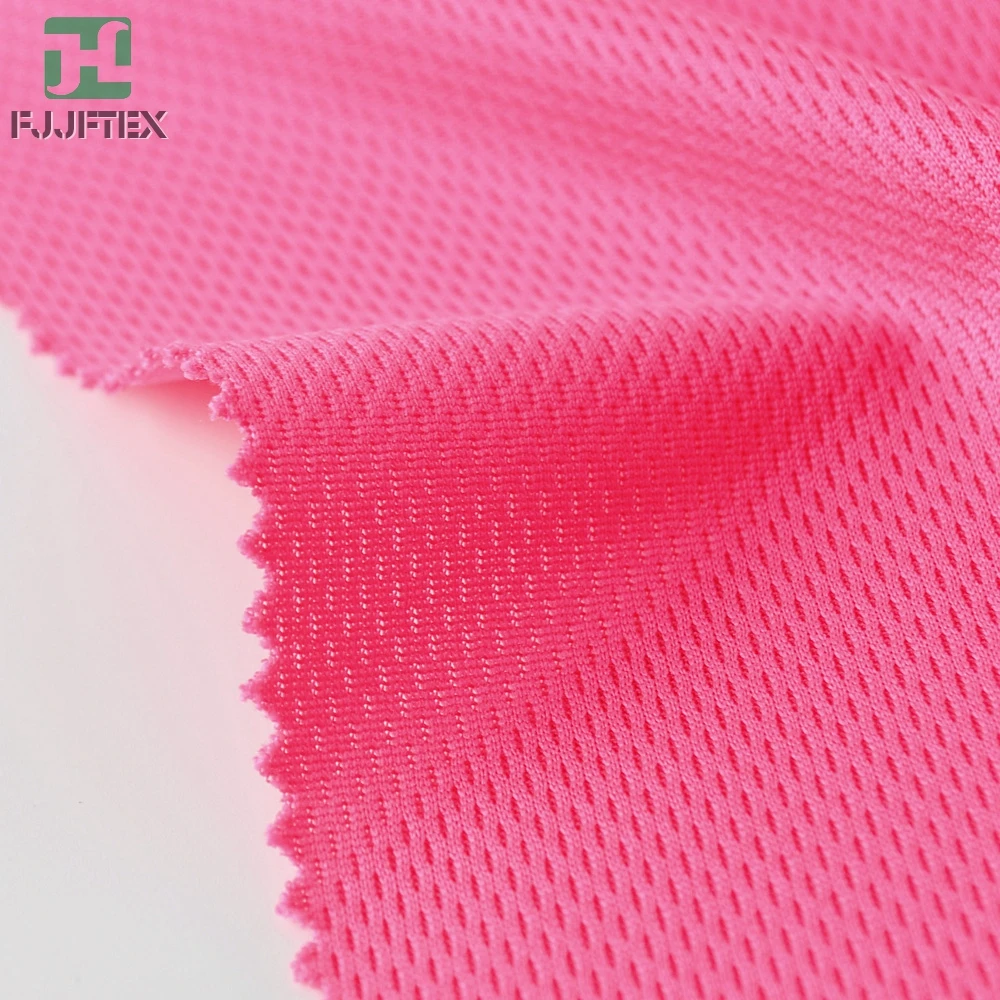 Jingfeng Oeko-Tex Standard textile dri fit  polyester bird eye  mesh waffle fabric