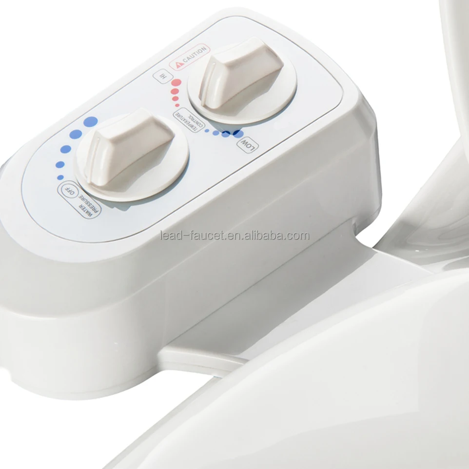 Hot&Cold Water Single Nozzle With Temperature Control Non Electric Bidet Toilet Seat Attachment Travel Bidet