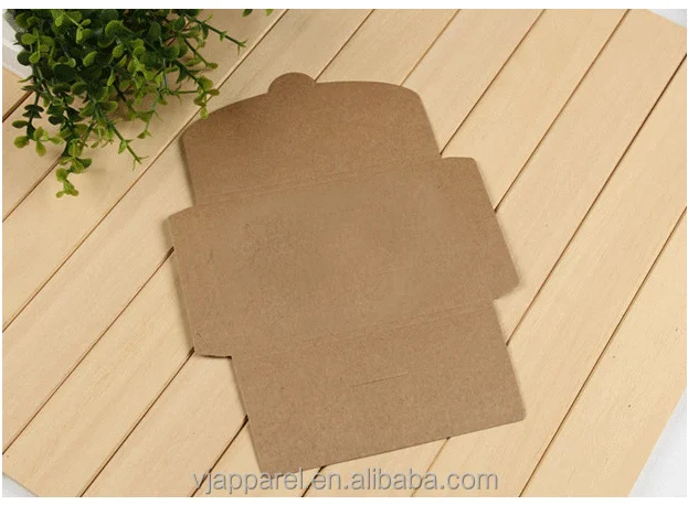 eco-friendly kraft paper box envelope with customized colorful logo