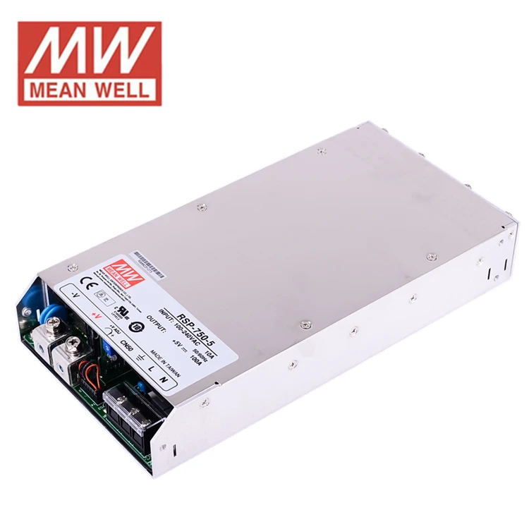 Meanwell импульсивный источник питания RSP-750-5 500w 5v dc источник питания 5В 100A с блоком питания постоянного тока для вентилятора
