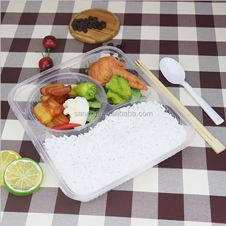 Одноразовый пластиковый блистерный контейнер для пищевых продуктов с крышкой