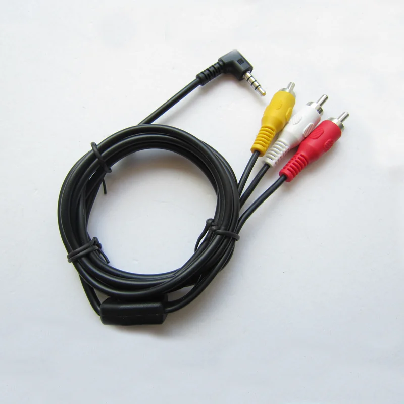 Hot sell Right Angle Stereo to RCA Cable White/Yellow/Red Audio Cable