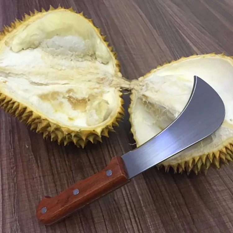 Amazon and eBAY China Dongguan Supplier Stainless steel Thai Durian Peeler Sharpen Knife Knives Cutlery Iron Blade