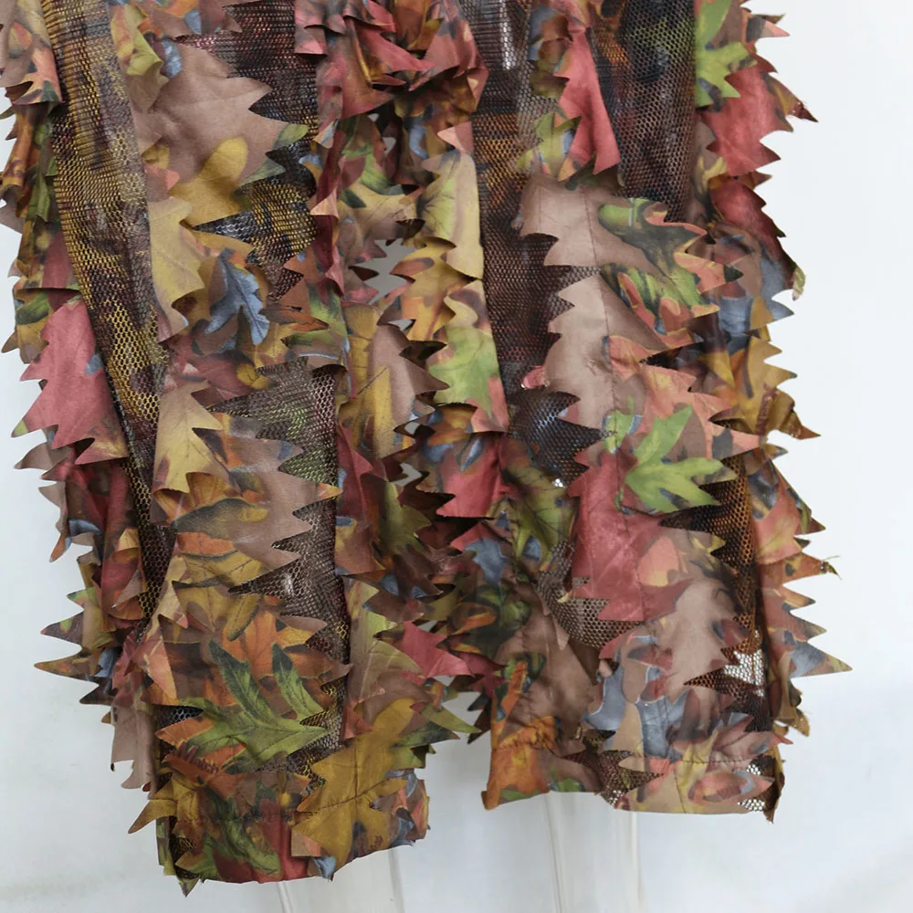 Custom 3D leaf camo woodland digital camouflage clothing  uniform ghillie suit fabric for hunting