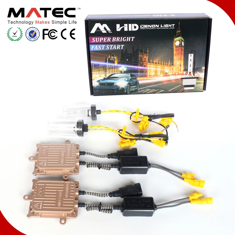 Quick start super bright AC 55W hid kit 6000K white H1 H3 880 H7 H11 9005 9006 5202 9012 hi/lo H4-3 H13-3 xenon headlight