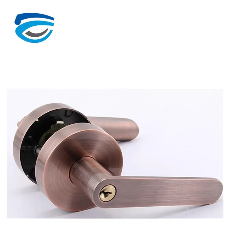 
Locksmith Supplies New Door Handle and Lock on the Door 