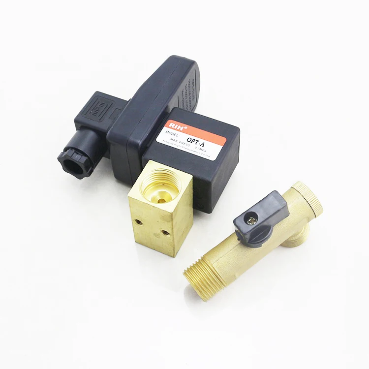 
OPT Series CS-728A Auto Automatic Brass Water Drain Electronic with Mechanical Solenoid Valve Pneumatic Timer 