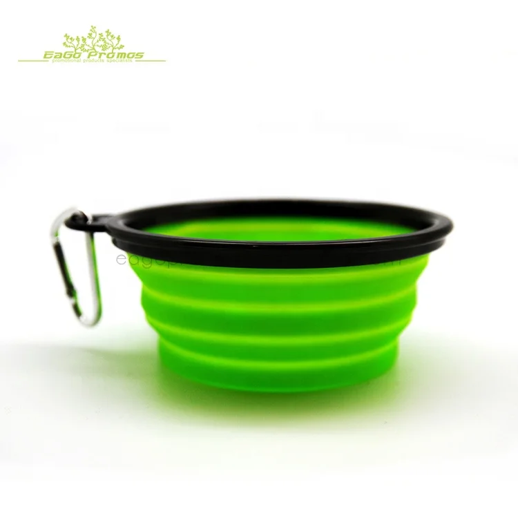 2022 2023 Popular wholesale high quality custom collapsible silicone pet bowl with plastic loop