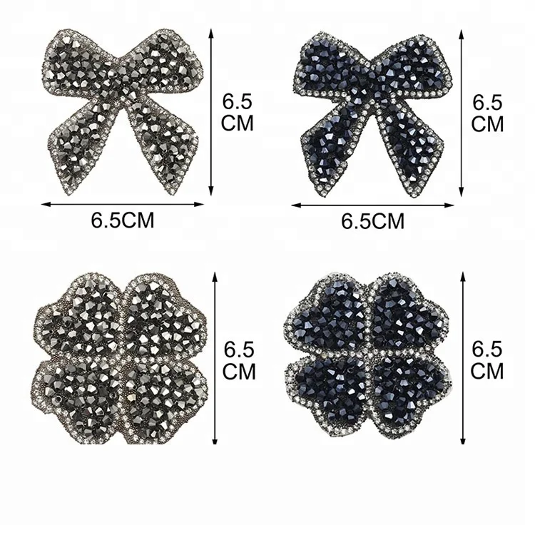 Alibaba New Arrival rhinestone bead iron on patches