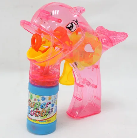 
Automatic bubble maker gun with light electric dolphins bubble gun 