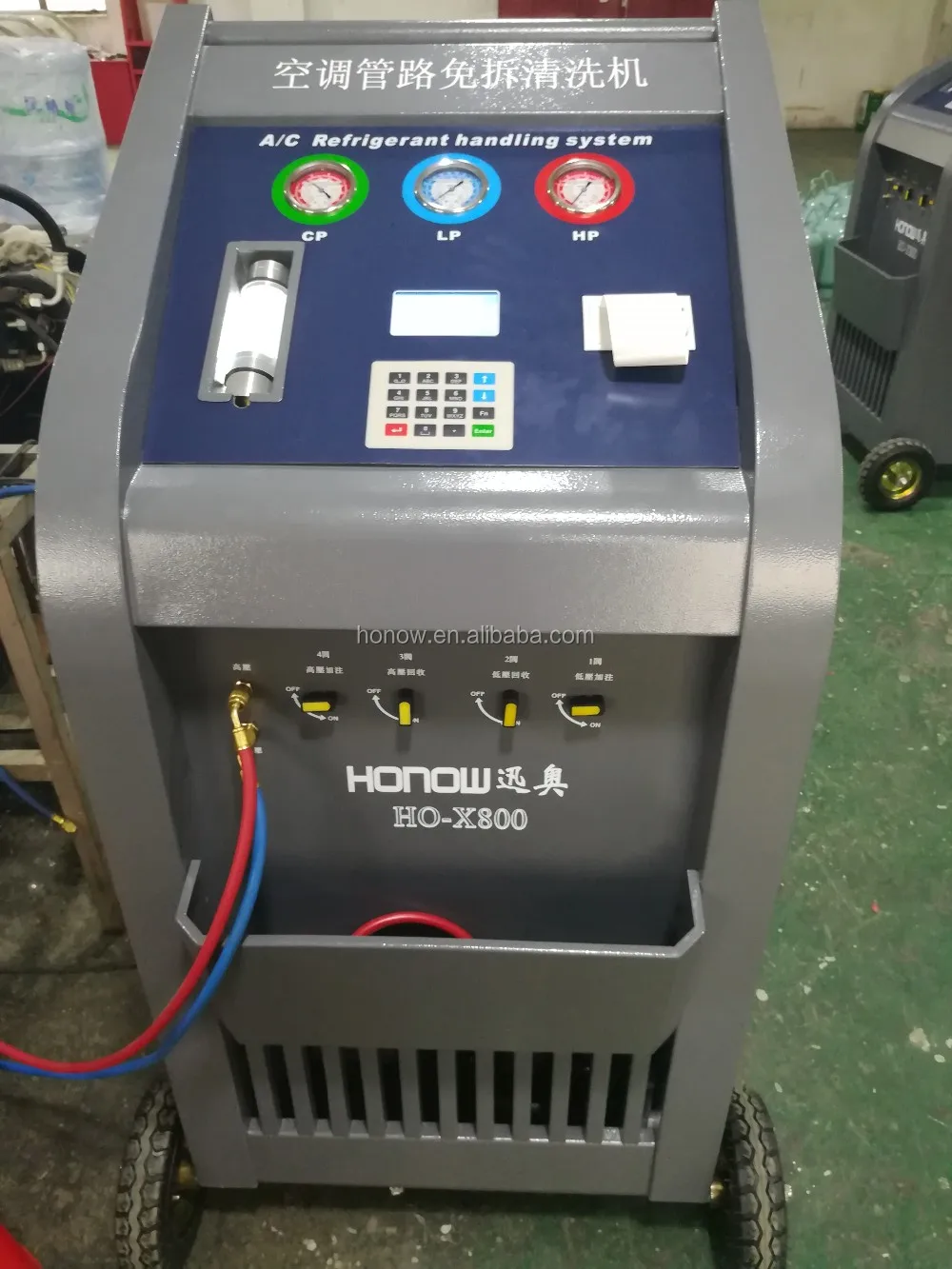 China Factory Full Automatic Car Air Conditioner Cleaning Machine, A/C Refrigerant R134a R22 Recovery Recycling Recharge Machine