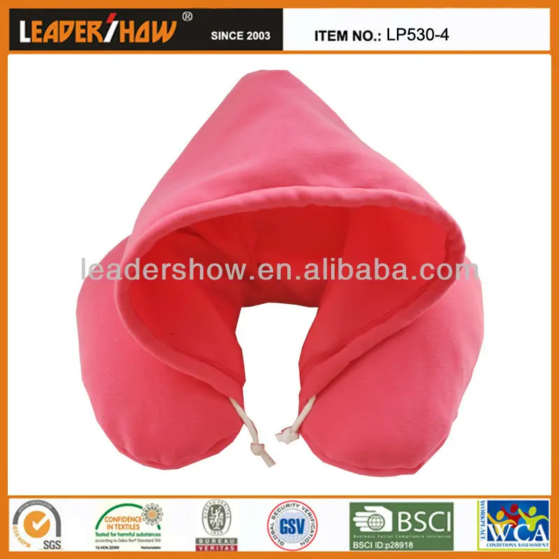 пены путешествий подушка& глаз тени с капюшоном/запатентованной последней дизайн путешествия подушки с крышкой