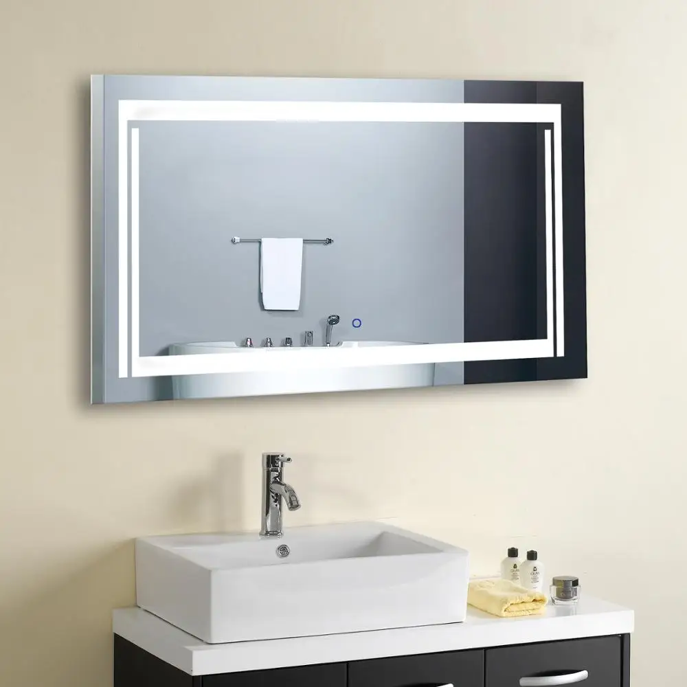 
FUAO Luxury LED Light LCD Waterproof Mirror Tv Makeup Bathroom 