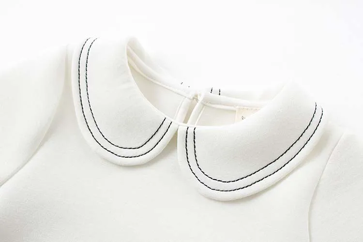 Spring/Autumn Kids clothing Long Sleeve  White Children Girl Dress child dress