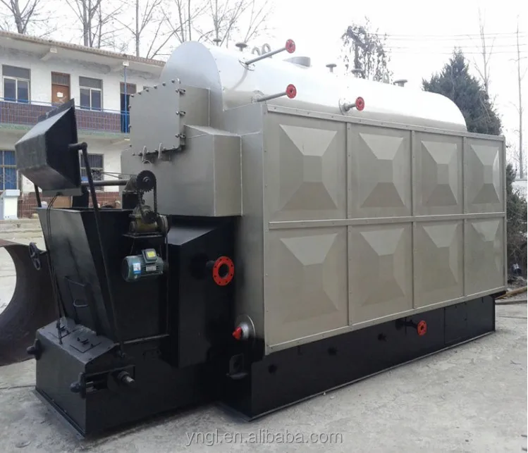 Horizontal automatic fuel feeding hot water heater coal fired hot water boiler