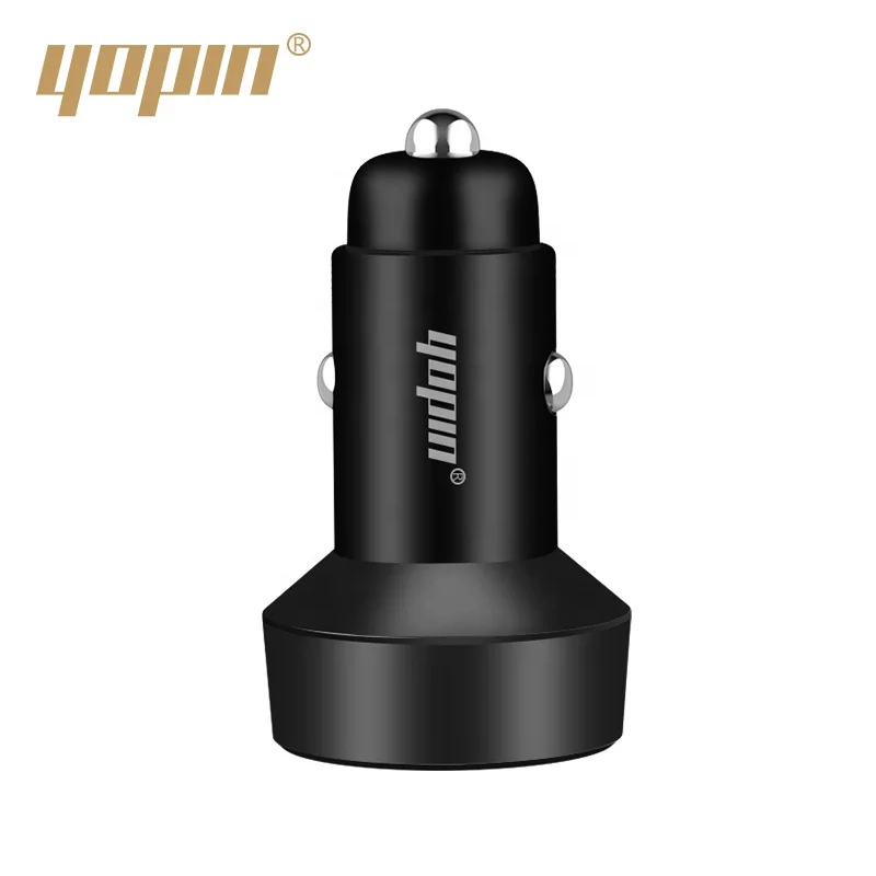 Car Charger For Cigarette Lighter Smart Phone USB Adapter Mobile Phone Charger Dual USB Digital Display Voltmeter Fast Charging