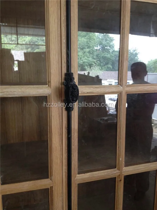Wooden Bookcase with Glass Doors Wood Type Black French Bookcase