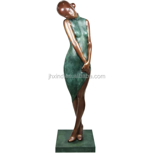 Outdoor Sculptures Antique Life Size Fiberglass Beautiful Nude Woman Statues For Sale