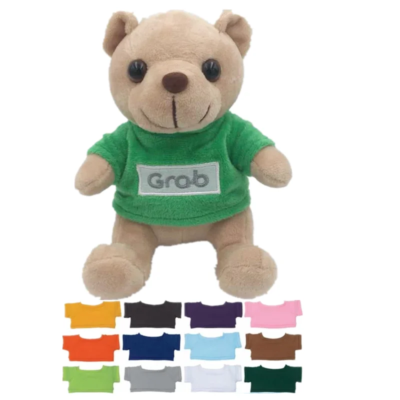 Custom Small  Bears Plush Toy Unisex Build a Bear 8 to 13 Years,14 Years & up Sublimation  Bear T Shirt Can Custom