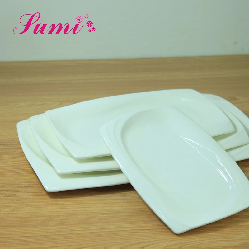New products rectangular porcelain dinnerware ceramic dinner plates set