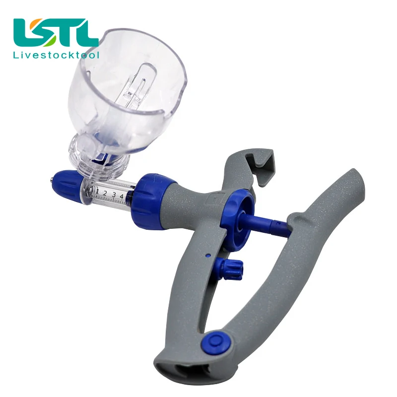 Wholesale 1ml/2ml/5ml Hand-held Plastic Veterinary Continuous Adjustable Vaccine Syringe