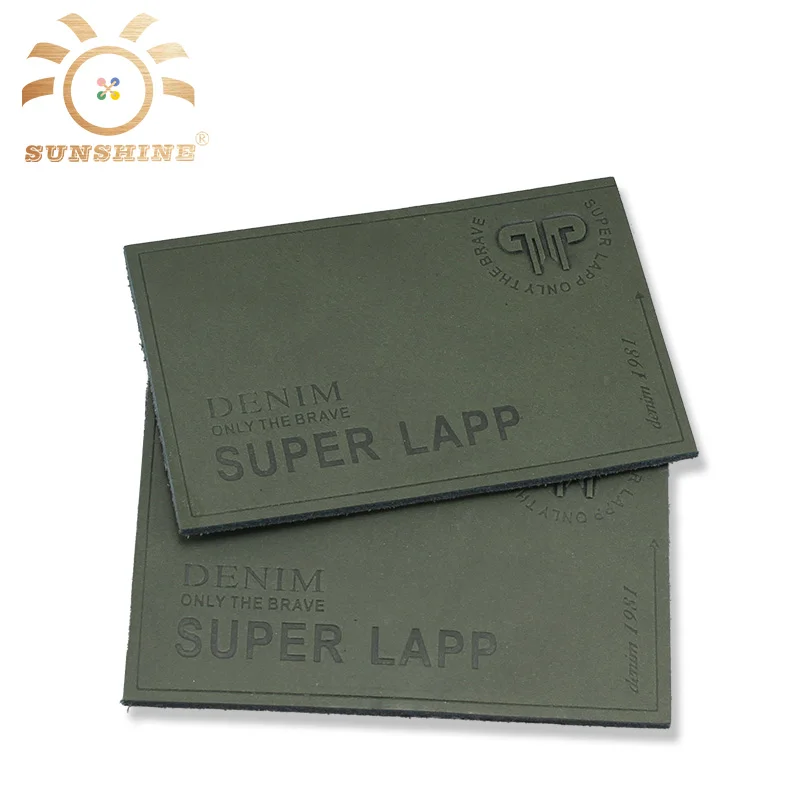 2017 пользовательские из нубука кожаный лейбл с логотипом для джинсы