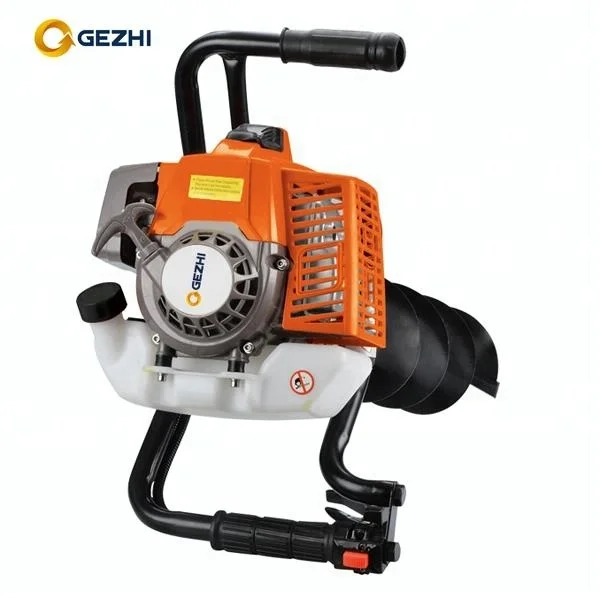 2 stroke 63cc gasoline earth auger for garden drill reliable quality CE GS EMC approval GZ-EA630