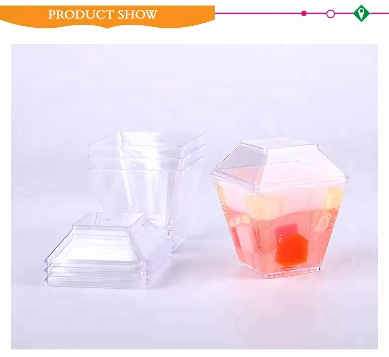 popular food grade plastic 3.5oz transparent ice cream cup with lid