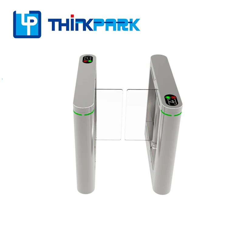 Tailgate Detection Waist High Swing Glass Optical Turnstile