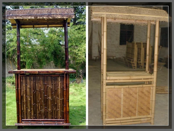 
2017 New products on market trade assurance all weather dark brown outdoor bamboo bar 