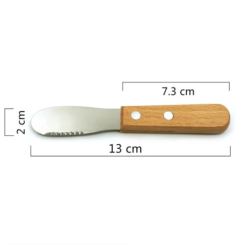 8903 Wood handle Mini Stainless Steel Butter Spreader for Children