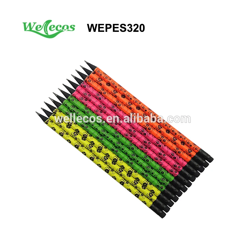 High Quality and Cheap Eco-friendly, could meet EU standard Color Wooden Pencil with Logo Customized