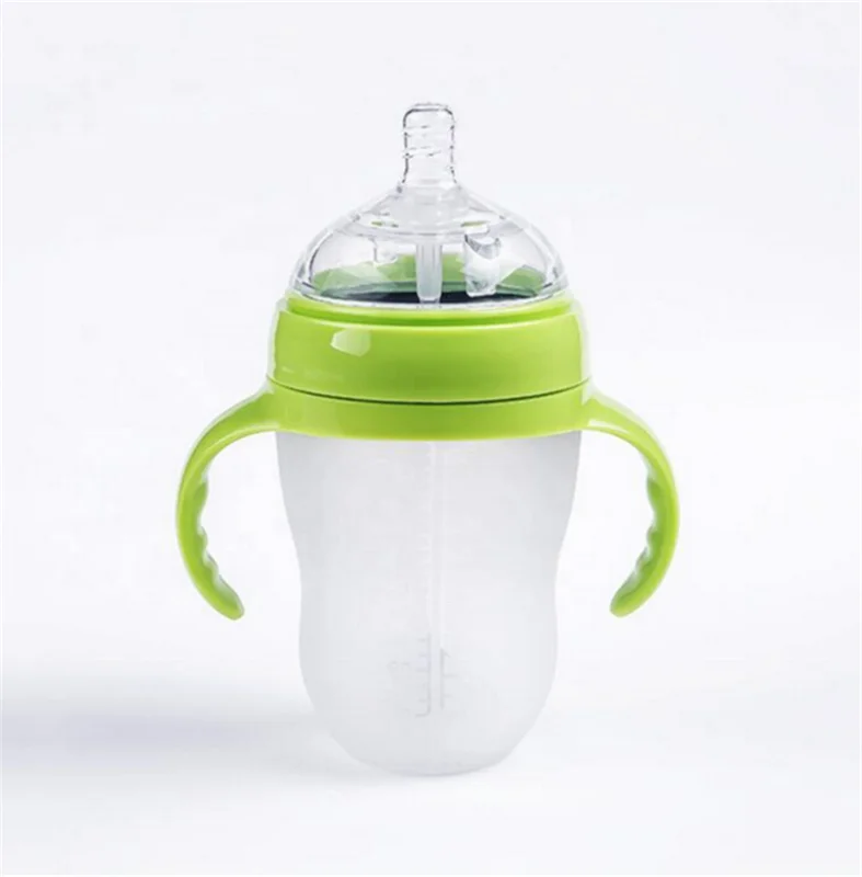 2020 Good Quality Food Grade Free Pure Silicone Warm Milk Feeding Bottle For Newborn Babies