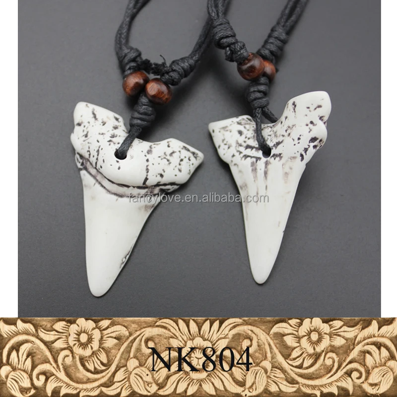 Новейшее ожерелье, ювелирные изделия, имитация Зубов Акулы, деревянное ожерелье