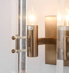 Crystal point antique brown wall sconce candle holder 110V for vintage bedroom