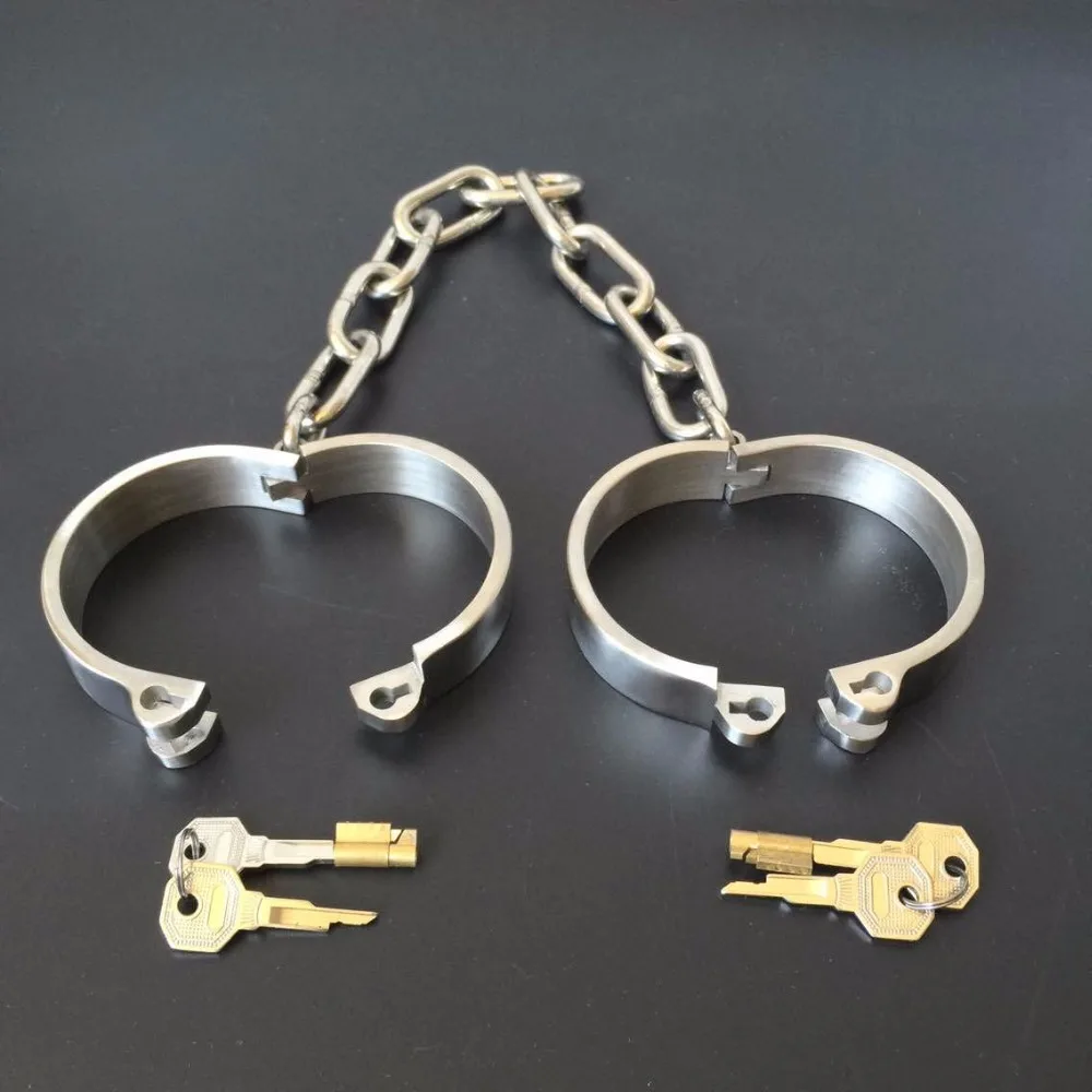 Stainless steel bdsm bondage legcuffs bondage restraints anklet cuffs bdsm fetish wear adult games sex toys for couples