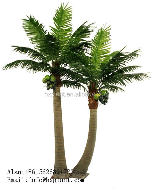 small fake indoor outdoor bend artificial coconut palm tree plants that look real