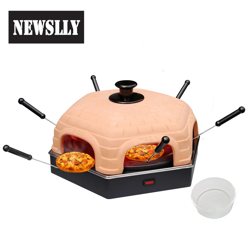 Home Square terracotta 4person Countertop mini pizza oven